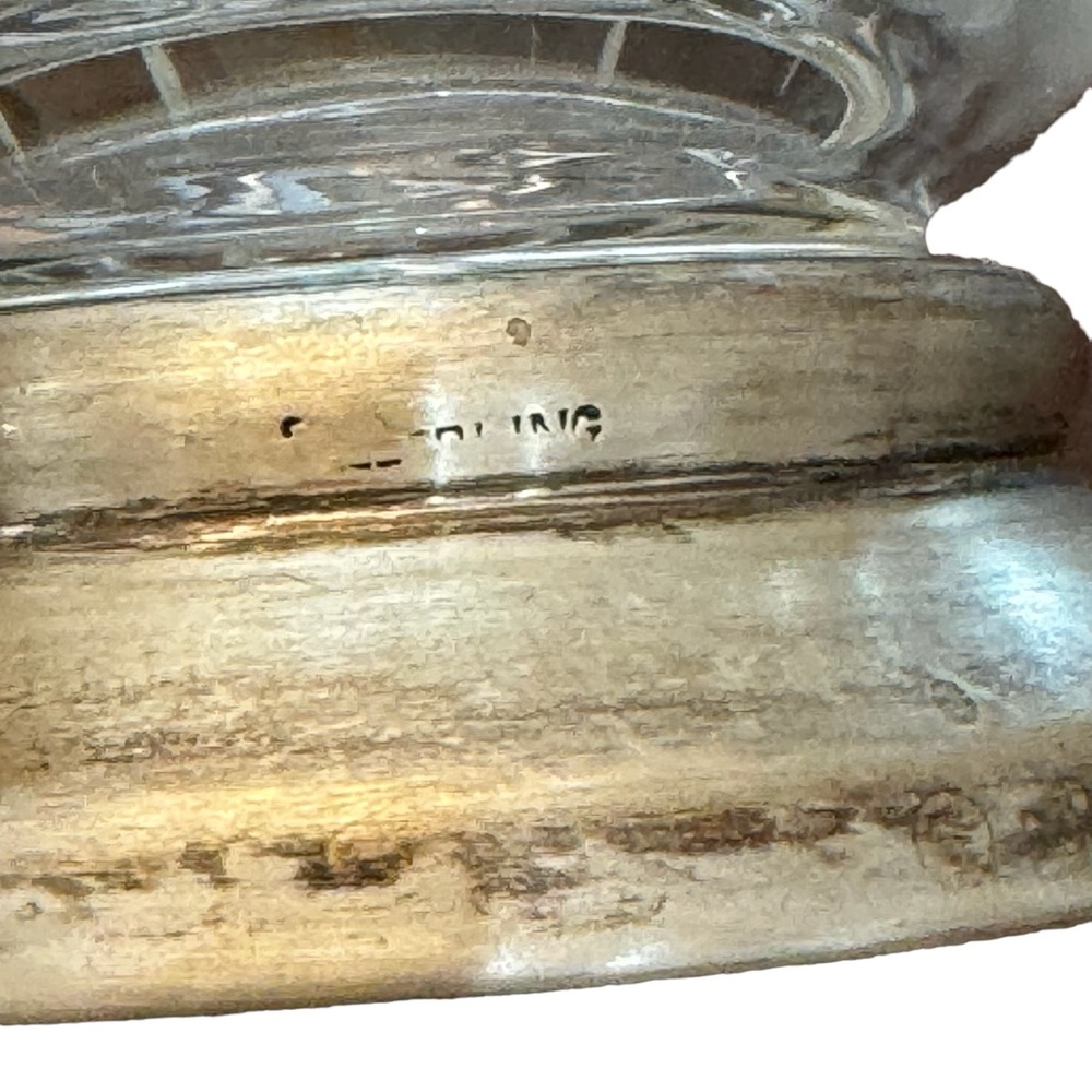 Crystal & Sterling Silver Small Jug Vintage - Picture 7 of 10